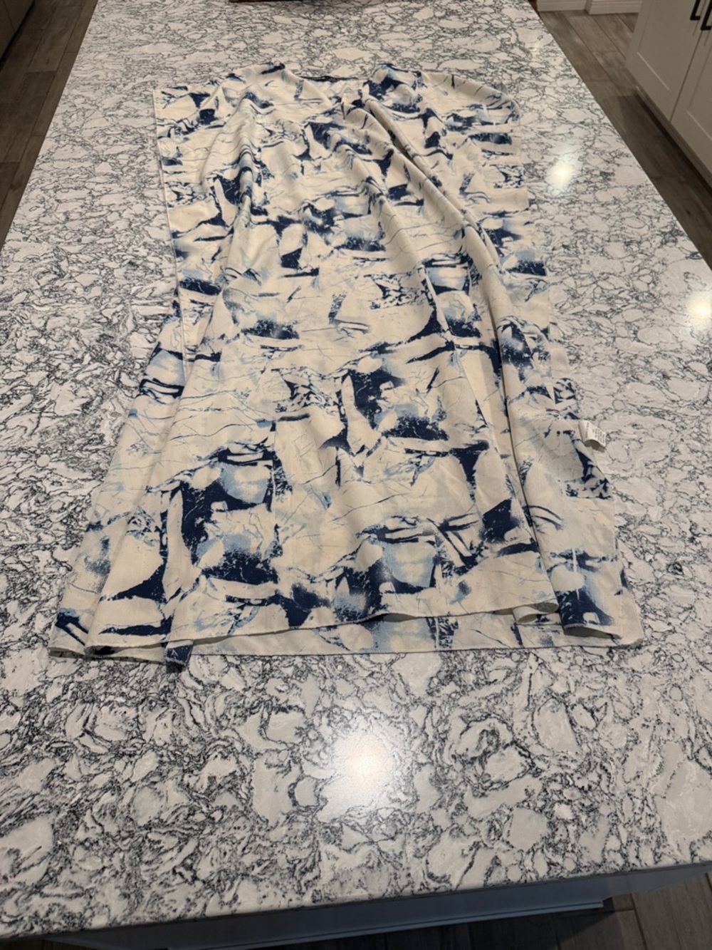 Abstract Blue and Cream Cover Up